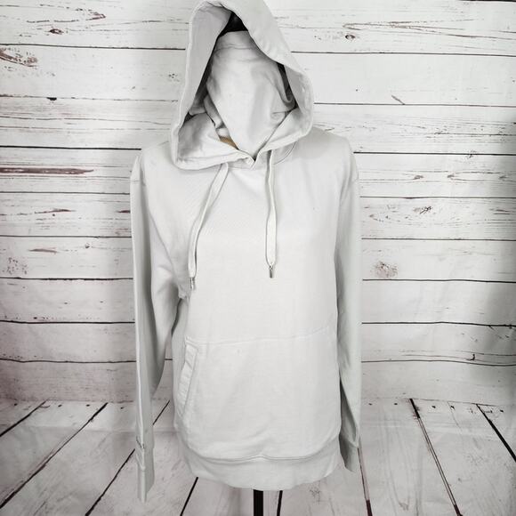 Favorite Daughter mask hoodie sweater Sz S grey pullover A42 - Picture 1 of 5